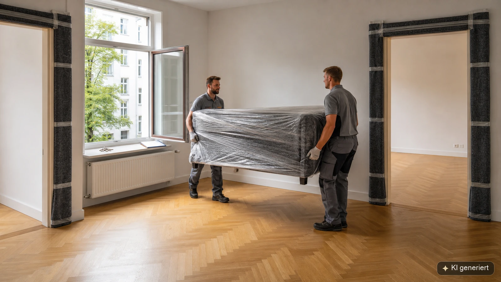 Übergabefertige Wohnungsauflösung mit geschütztem Möbeltransport